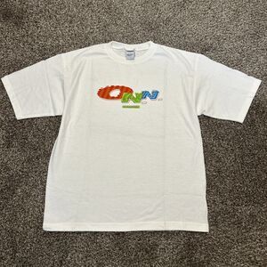 Vintage Y2K Old Navy Network Youth Large White Multicolored Shirt